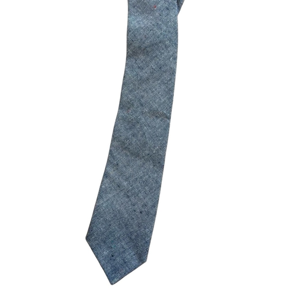 4/$25 The Children’s Place Boys Neck Tie Blue Chambray One Size Adjustable - Picture 2 of 4